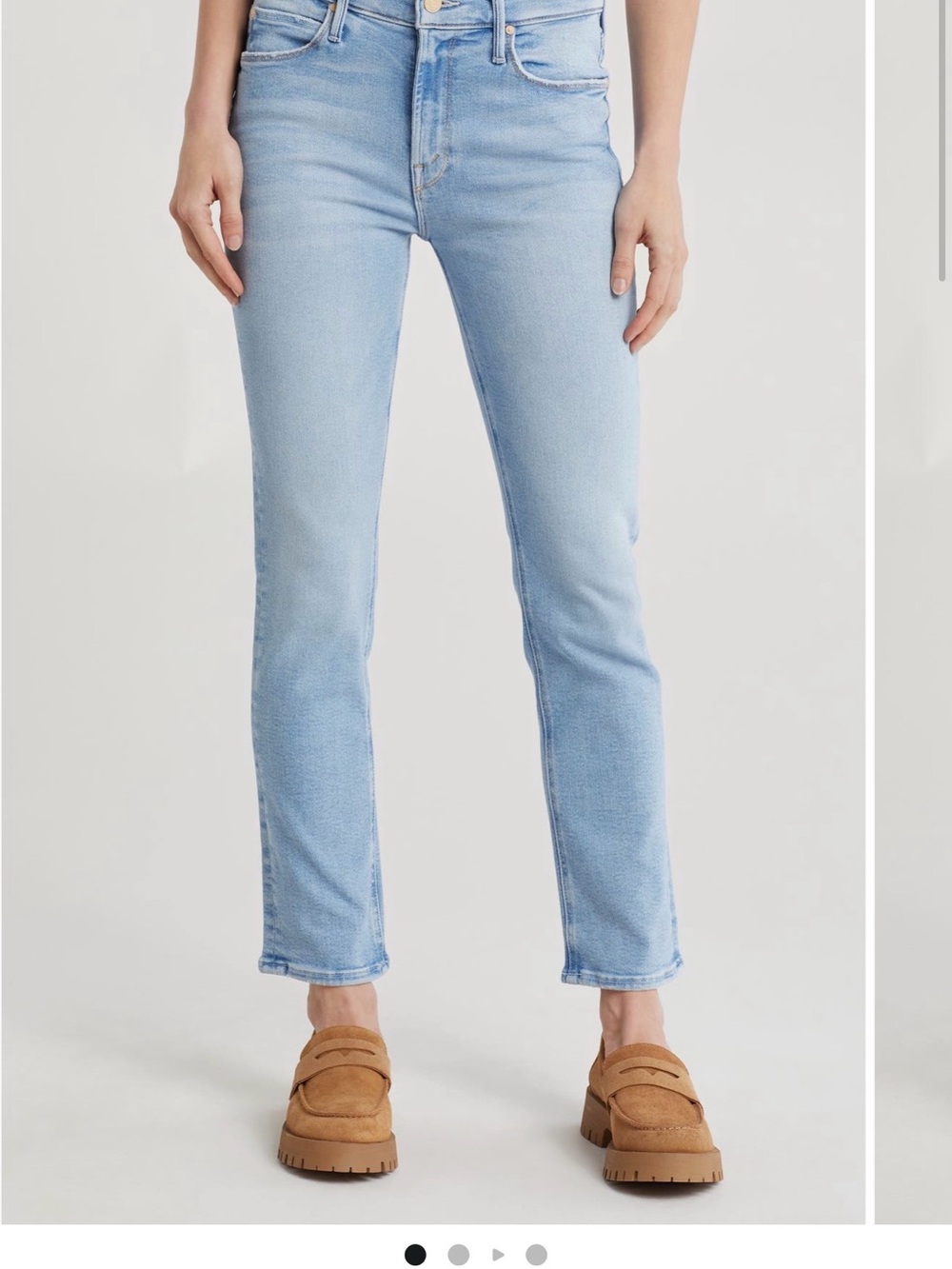 MOTHER Light Blue Straight-Leg Jeans
